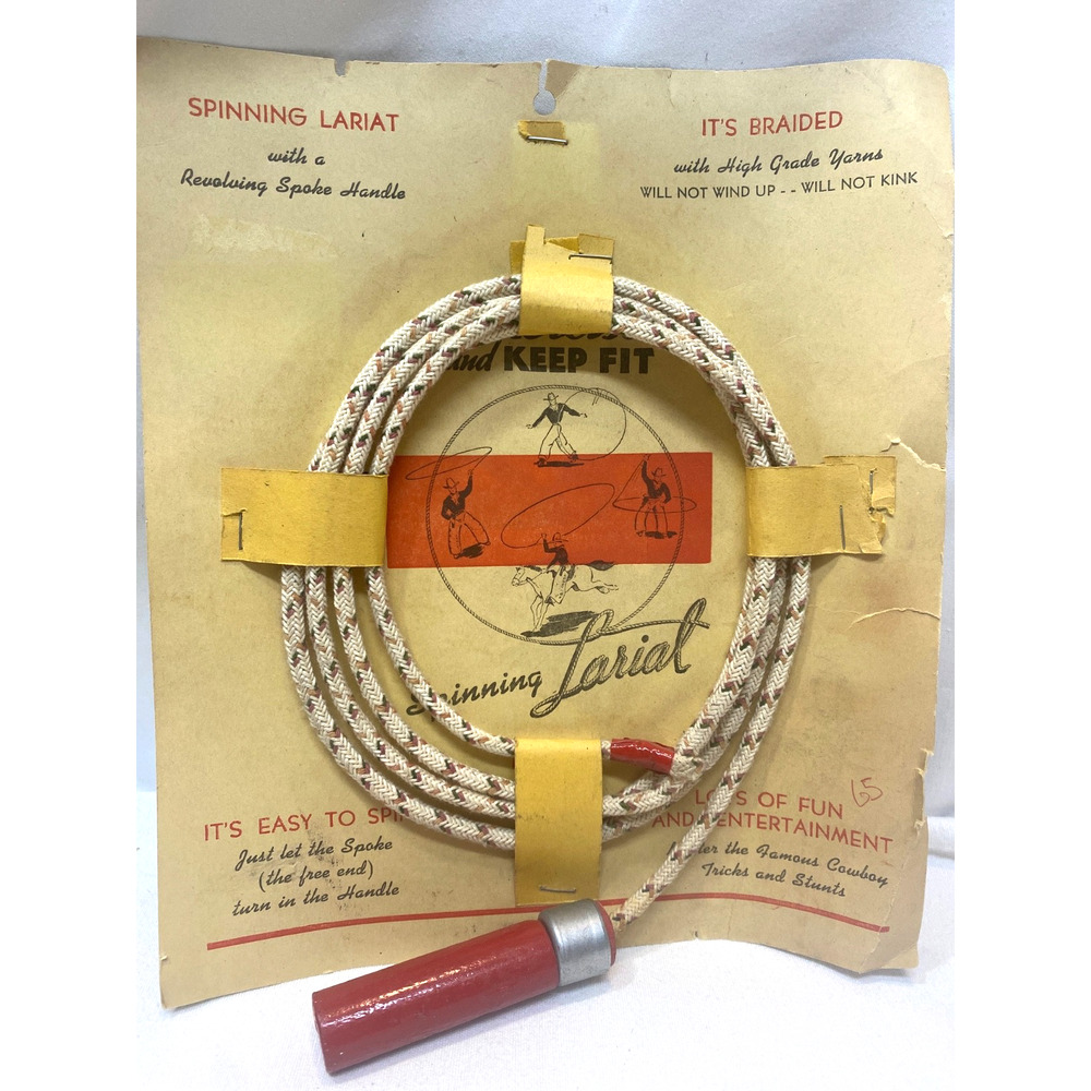 Vintage New on the Card RUFF'nREADY SPINNING ROPE Cowboy Lariat